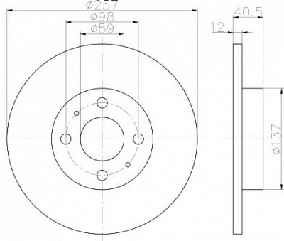 HELLA PAGID 8dd355117931 -  Тормозной диск